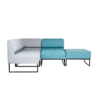 Modular sofa Lounge, upholstery La Manche Turquoise + La Manche Light Gray order